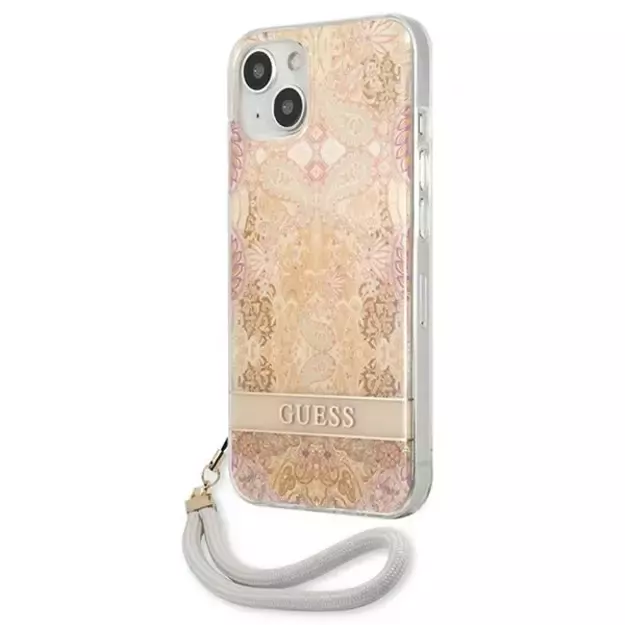 Guess GUHCP13SHFLSD iPhone 13 mini 5.4&quot  gold/gold hardcase Flower Strap 8