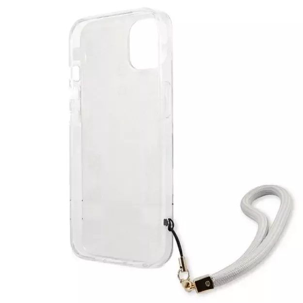 Guess GUHCP13SHFLSD iPhone 13 mini 5.4&quot  gold/gold hardcase Flower Strap 13