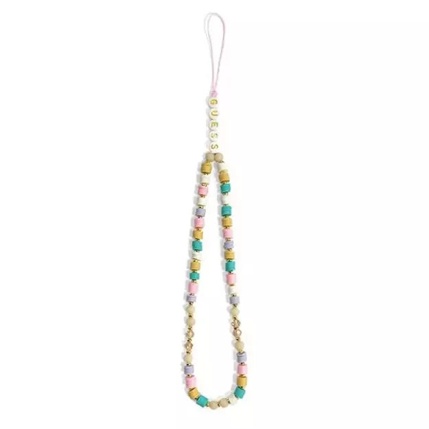 Guess pendant GUSTFLWP Phone Strap pink/pink Heishi Beads 1