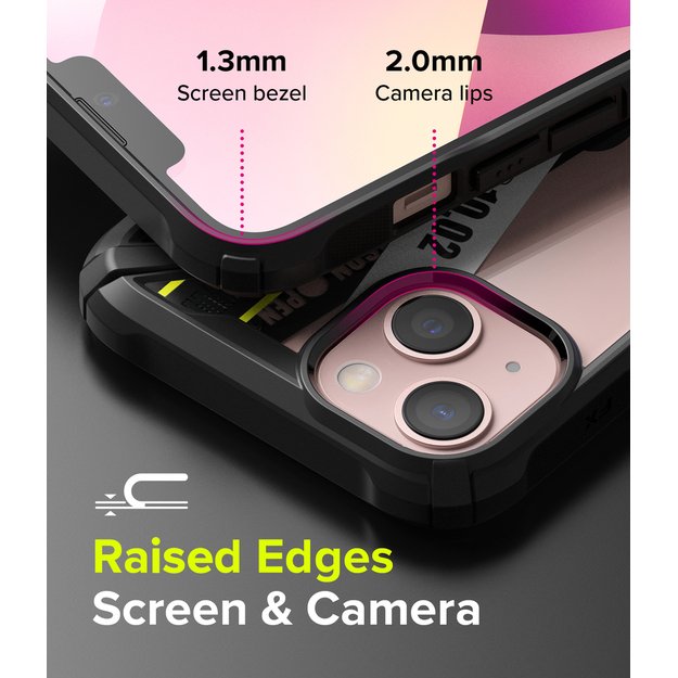 Ringke Fusion X Design durable PC Case with TPU Bumper for iPhone 13 mini black (Ticket band) (FXD540E43) 4