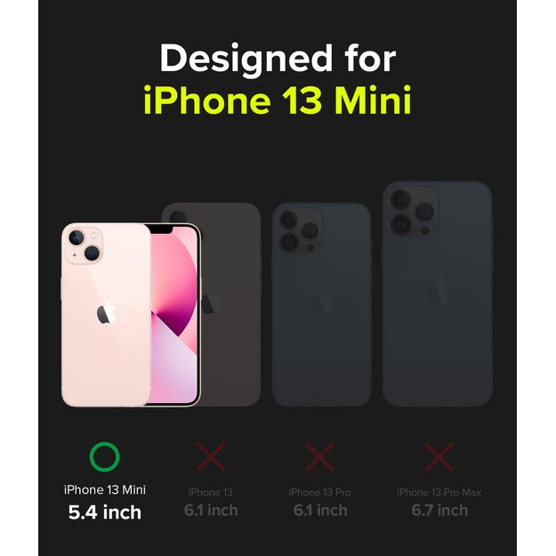 Ringke Fusion X Design durable PC Case with TPU Bumper for iPhone 13 mini black (Ticket band) (FXD540E43) 1
