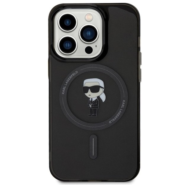 Karl Lagerfeld KLHMP15XHFCKNOK iPhone 15 Pro Max 6.7&quot  black/black hardcase IML Ikonik MagSafe 2