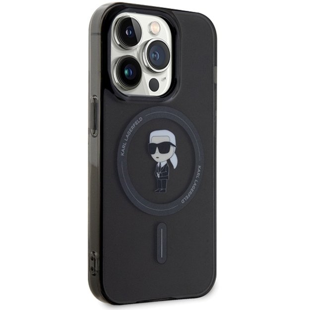 Karl Lagerfeld KLHMP15XHFCKNOK iPhone 15 Pro Max 6.7&quot  black/black hardcase IML Ikonik MagSafe 3