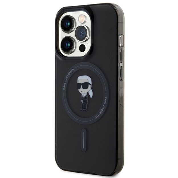 Karl Lagerfeld KLHMP15XHFCKNOK iPhone 15 Pro Max 6.7&quot  black/black hardcase IML Ikonik MagSafe 1