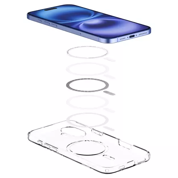 Spigen Liquid Crystal Mag Case with MagSafe for iPhone 16 - Clear 5