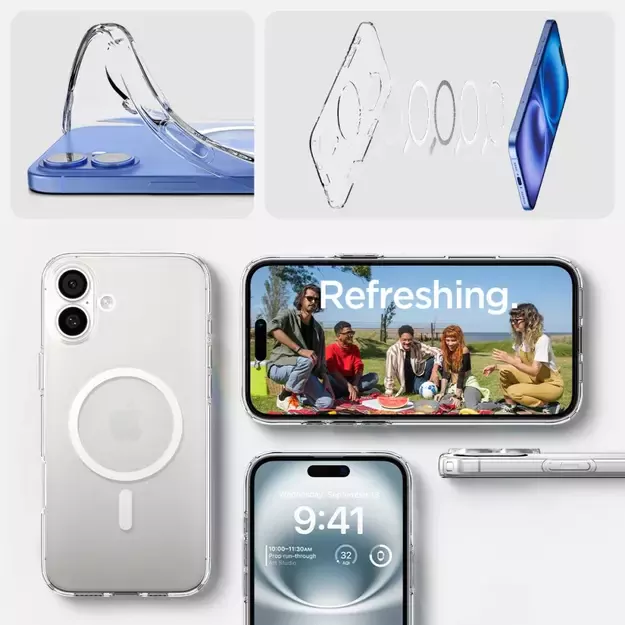 Spigen Liquid Crystal Mag Case with MagSafe for iPhone 16 - Clear 13