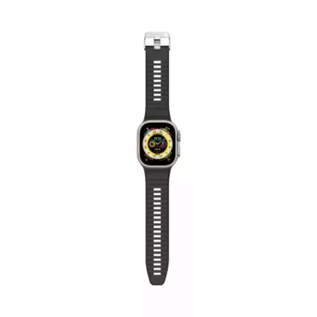 Decoded Ultra Traction Silicone Strap for Apple Watch 49 / 45 / 44 / 42 mm Gen 1-9 - SE - Black 1