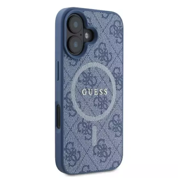 Guess 4G Ring Classic Logo MagSafe case for iPhone 16 - blue 10