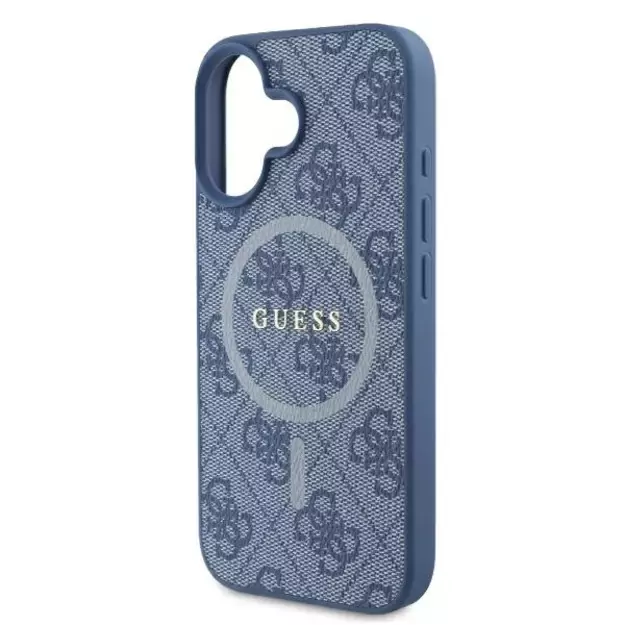 Guess 4G Ring Classic Logo MagSafe case for iPhone 16 - blue 12