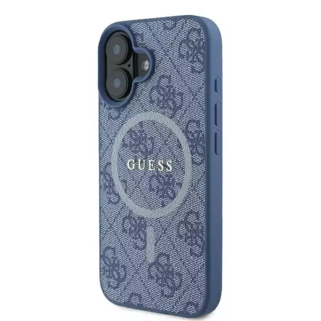 Guess 4G Ring Classic Logo MagSafe case for iPhone 16 - blue 8