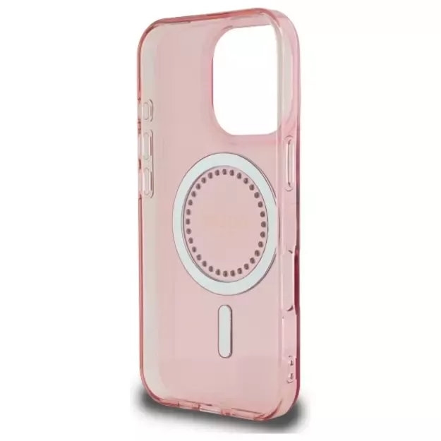 Guess IML Rhinestones MagSafe iPhone 16 Pro Max Case - Pink 13