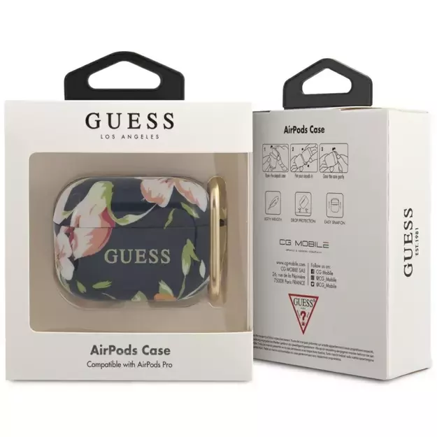 Guess GUACAPTPUBKFL03 AirPods Pro cover blue/blue N.3 Flower Collection 1
