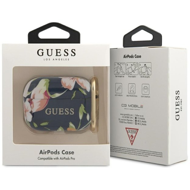 Guess GUACAPTPUBKFL03 AirPods Pro cover blue/blue N.3 Flower Collection 1