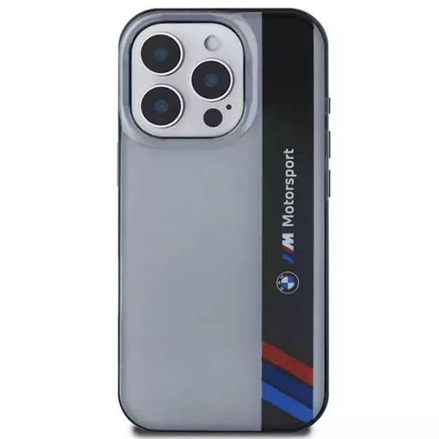BMW Motosport IML Vertical Stripe iPhone 16 Pro Case - Gray 9