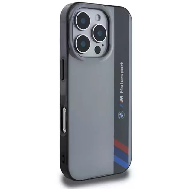BMW Motosport IML Vertical Stripe iPhone 16 Pro Case - Gray 10