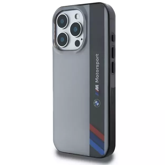 BMW Motosport IML Vertical Stripe iPhone 16 Pro Case - Gray 8