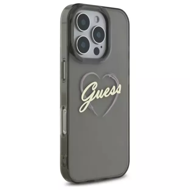 Guess IML Heart Case for iPhone 16 Pro Max - Black 3