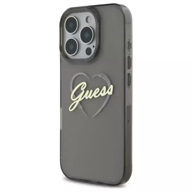 Guess IML Heart Case for iPhone 16 Pro Max - Black 1
