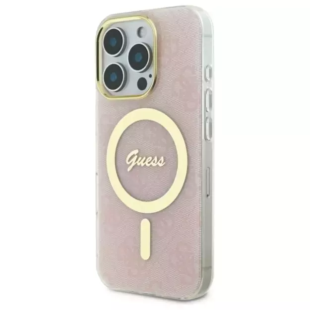 Guess IML 4G MagSafena iPhone 16 Pro Case - Pink 8