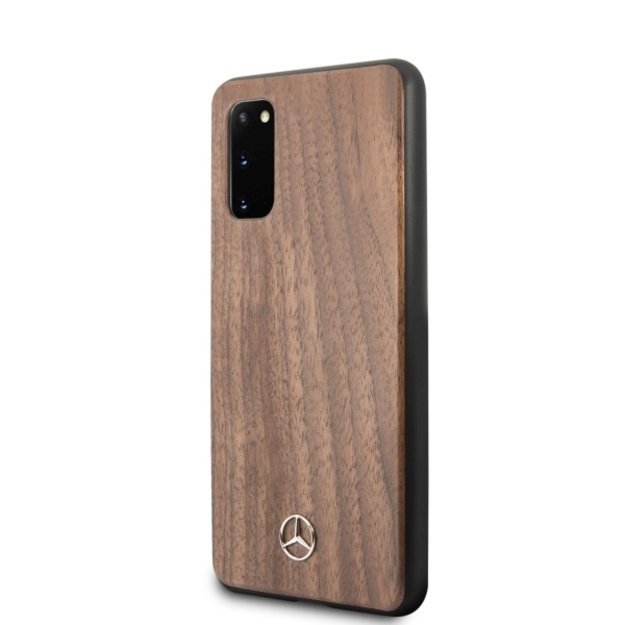 Mercedes MEHCS62VWOLB S20 G980 hard case brązowy/brown Wood Line Walnut 1