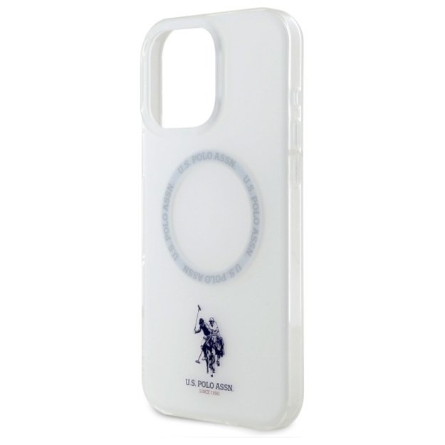 US Polo IML Ring MagSafe Case for iPhone 16 Pro Max - White 5