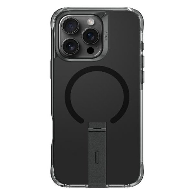 Uniq Eleva with Vertica Stand for iPhone 16 Pro - Black 1