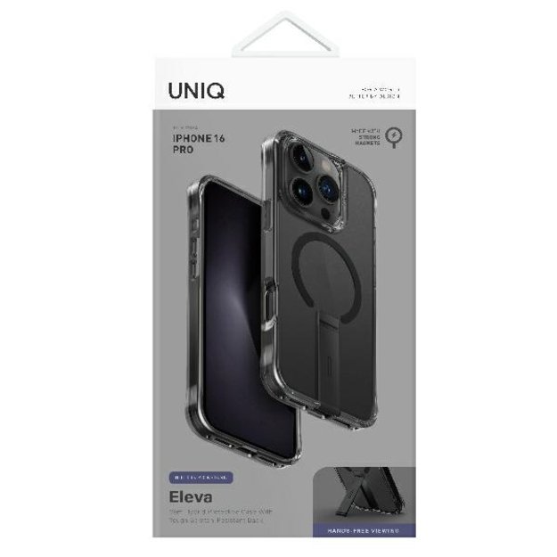 Uniq Eleva with Vertica Stand for iPhone 16 Pro - Black 3