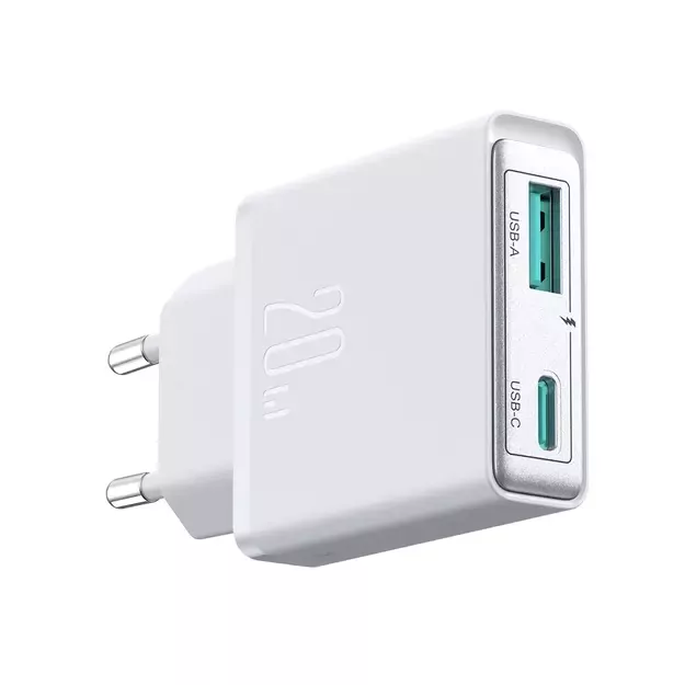 Joyroom JR-TCF14 20W USB-A USB-C Super Slim Wall Charger - White 3