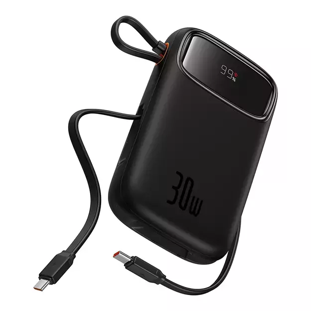 Baseus QPow 2 30W 10000mAh Power Bank with Built-in USB-C Cables - Black 3