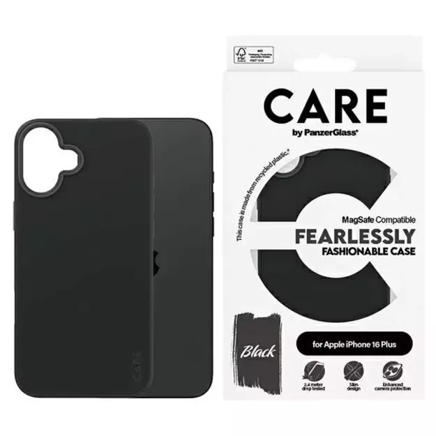 CARE by PanzerGlass Fashion Case iPhone 16 Plus 6.7&quot  black/black MagSafe 1379