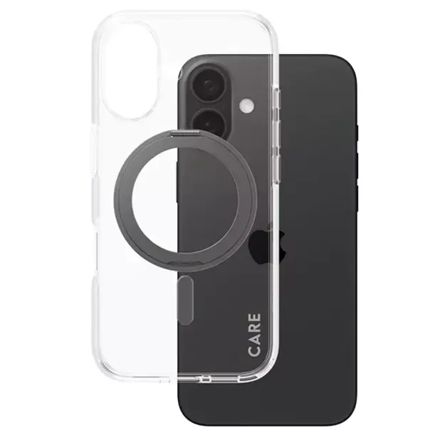 CARE by PanzerGlass Feature Kickstand Case iPhone 16 6.1&quot  black/black MagSafe 1321 1