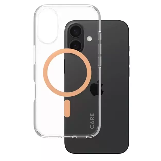 CARE by PanzerGlass Flagship Case iPhone 16 6.1&quot  peach/peachy MagSafe 1373 1