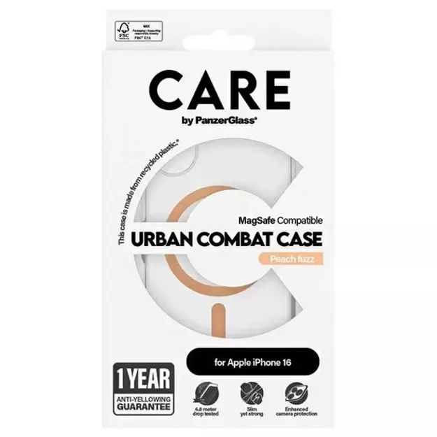 CARE by PanzerGlass Flagship Case iPhone 16 6.1&quot  peach/peachy MagSafe 1373 3