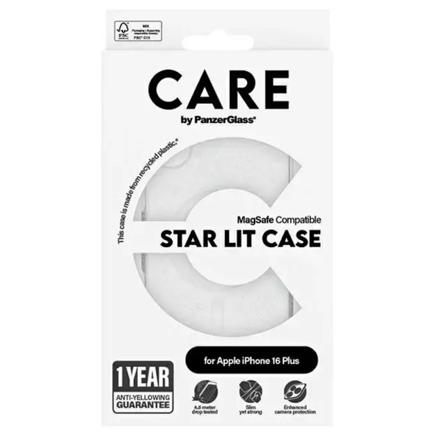 CARE by PanzerGlass Flagship Star Lit Case iPhone 16 Plus 6.7&quot  white/white MagSafe 1343 6