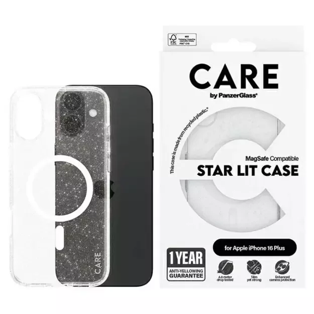 CARE by PanzerGlass Flagship Star Lit Case iPhone 16 Plus 6.7&quot  white/white MagSafe 1343