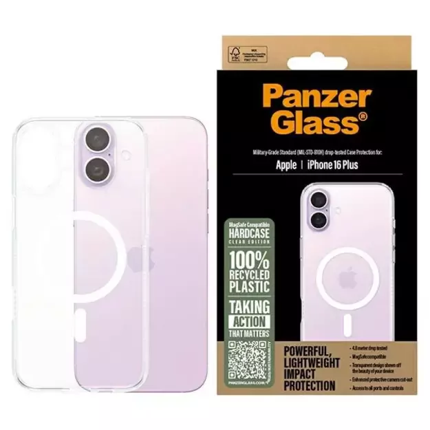 PanzerGlass HardCase iPhone 16 Plus 6.7&quot  white MagSafe 1293