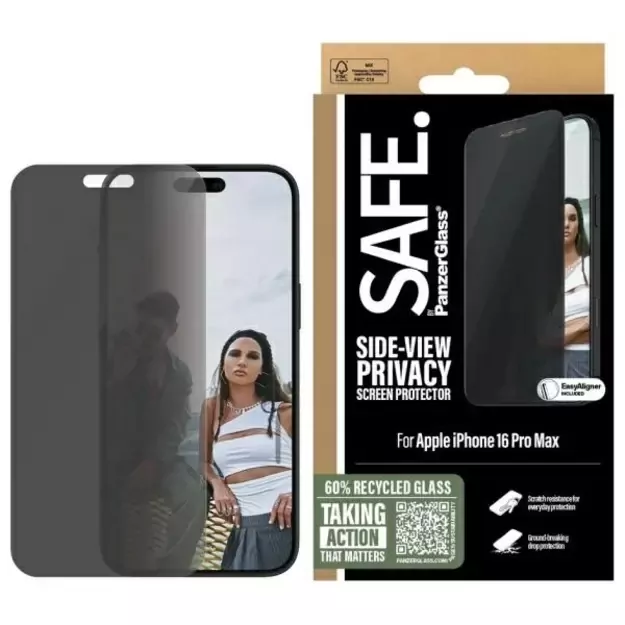 SAFE by PanzerGlass iPhone 16 Pro Max 6.9&quot  Privacy Screen Protector Ultra-Wide Fit SAFEP95878