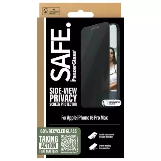 SAFE by PanzerGlass iPhone 16 Pro Max 6.9&quot  Privacy Screen Protector Ultra-Wide Fit SAFEP95878 3