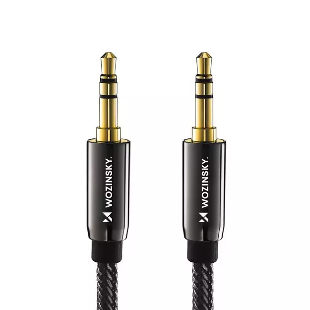 Wozinsky universal mini jack cable 2x AUX cable 3 m black 2