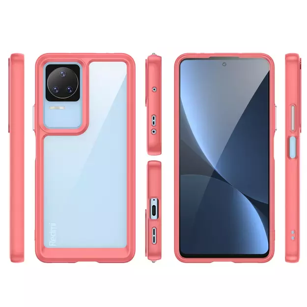Outer Space Case Xiaomi Poco F4 5G cover with a flexible frame red 8