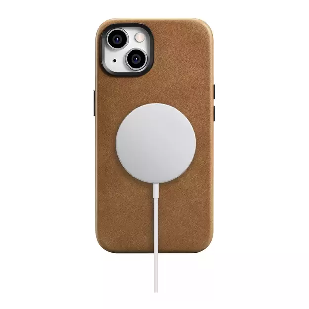 iCarer Oil Wax Premium Leather Case magnetic leather iPhone 14 case with MagSafe brown (WMI14220701-TN) 22
