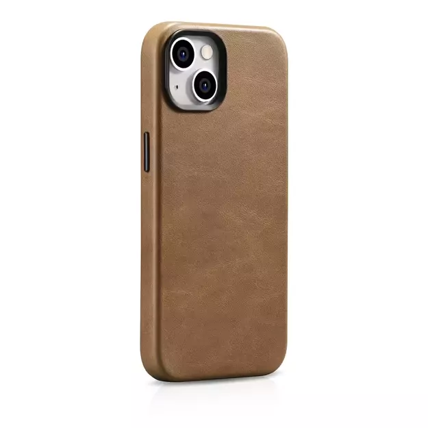 iCarer Oil Wax Premium Leather Case magnetic leather iPhone 14 case with MagSafe brown (WMI14220701-TN) 2