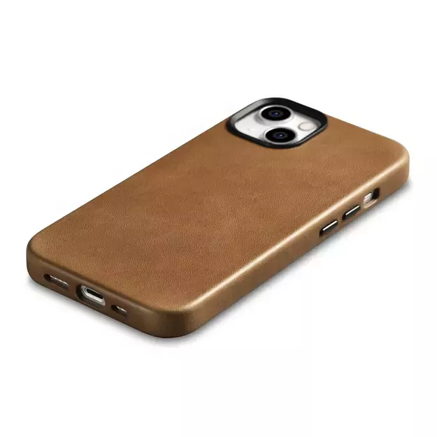 iCarer Oil Wax Premium Leather Case magnetic leather iPhone 14 case with MagSafe brown (WMI14220701-TN) 11