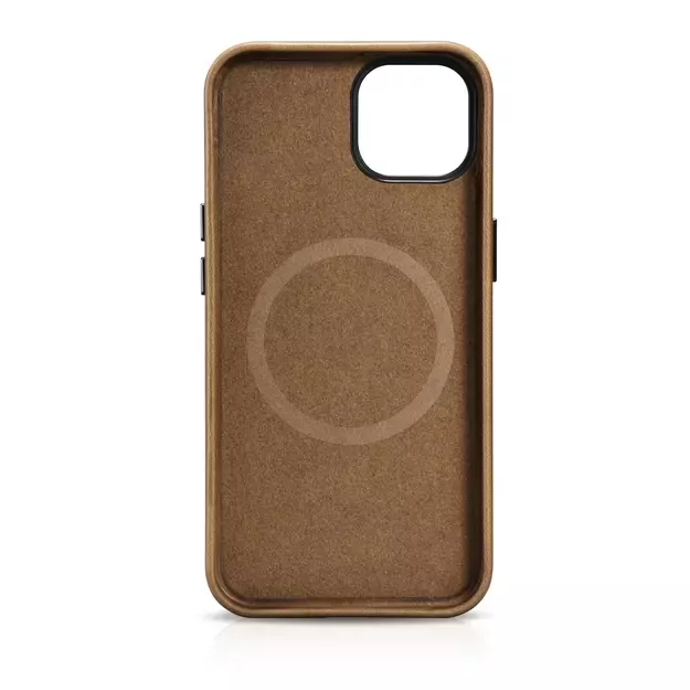 iCarer Oil Wax Premium Leather Case magnetic leather iPhone 14 case with MagSafe brown (WMI14220701-TN) 1