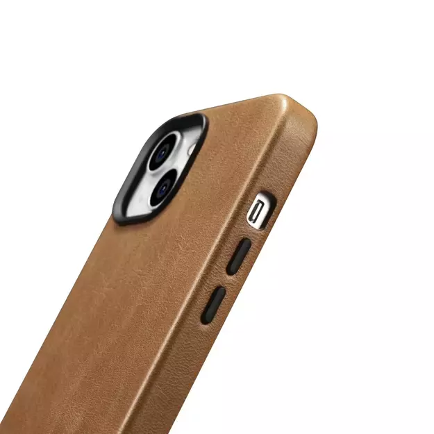 iCarer Oil Wax Premium Leather Case magnetic leather iPhone 14 case with MagSafe brown (WMI14220701-TN) 5
