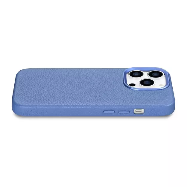 iCarer Litchi Premium Leather Case iPhone 14 Pro Magnetic Leather Case with MagSafe Light Blue (WMI14220710-LB) 31