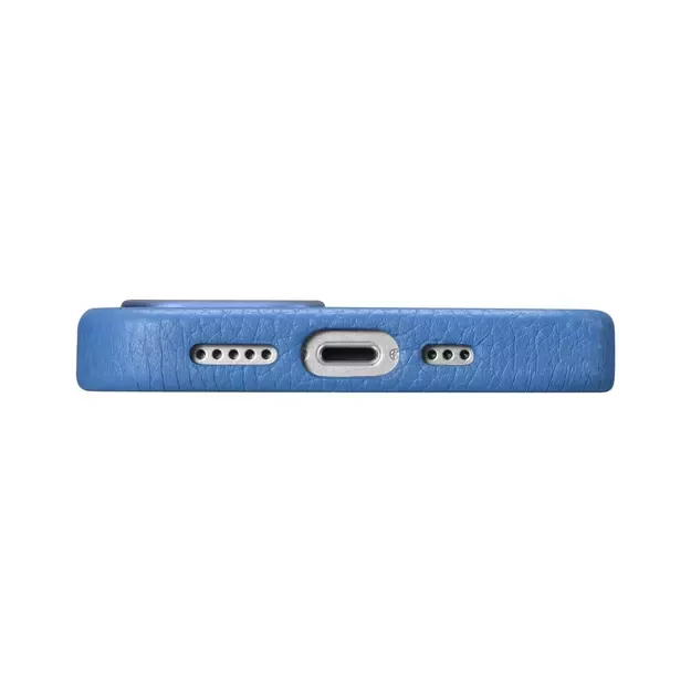 iCarer Litchi Premium Leather Case iPhone 14 Pro Magnetic Leather Case with MagSafe Light Blue (WMI14220710-LB) 25