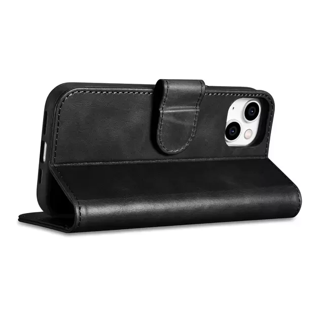 iCarer Oil Wax Wallet Case 2in1 Case iPhone 14 Leather Flip Cover Anti-RFID black (WMI14220721-BK) 20
