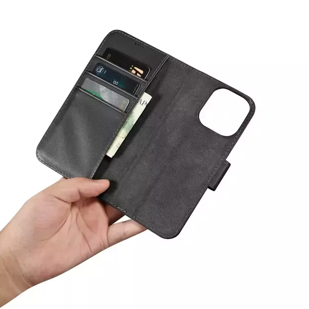 iCarer Wallet Case 2in1 Cover iPhone 14 Pro Leather Flip Cover Anti-RFID black (WMI14220726-BK) 27
