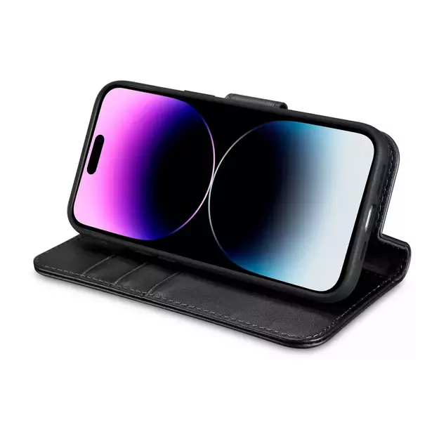 iCarer Wallet Case 2in1 Cover iPhone 14 Pro Leather Flip Cover Anti-RFID black (WMI14220726-BK) 22